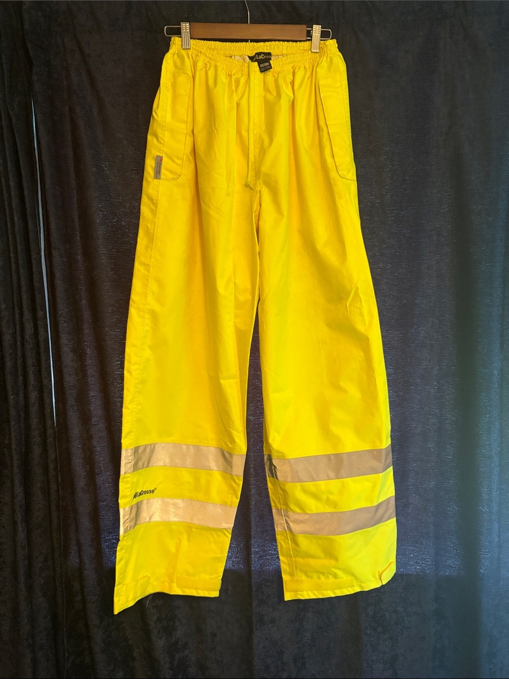 LaCrosse Yellow Waterproof Work Pants with Elastic Waist size large